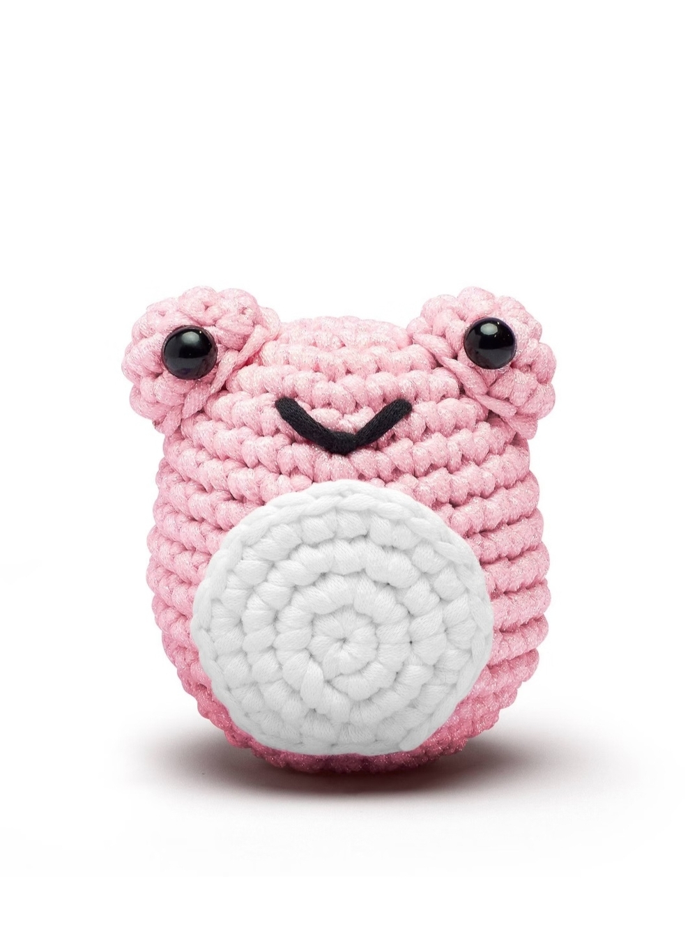 The Woobles Henri the Frog Crochet Kit - Pink/White - Picture 3 of 6